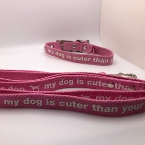 *SOLD*vs PINK dog collar&leash